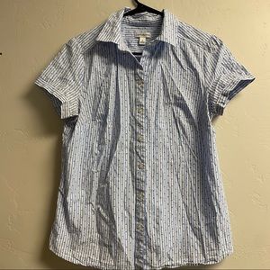 Croft&barrow Blue and white button down shirt